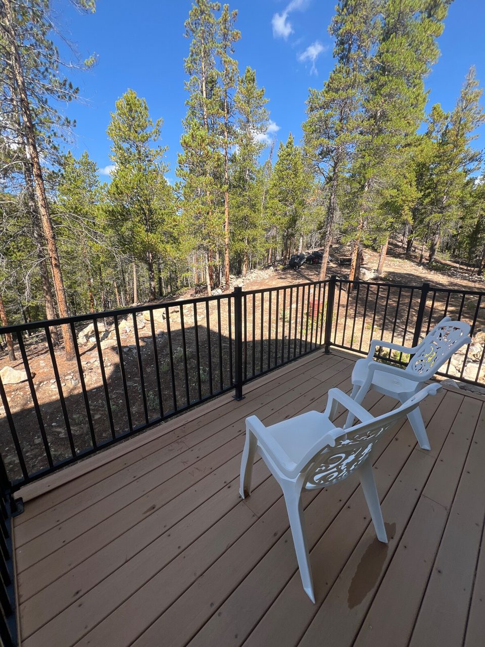 A deck on the ranch