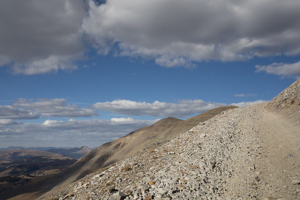 The high mining country above Leadville in winter